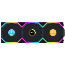 Lian-Li UNI SL Wireless LCD 120mm Reverse Black x3 Fans