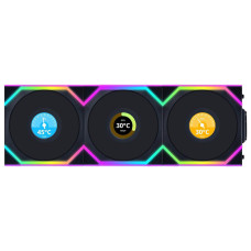 Lian-Li UNI SL Wireless LCD 120mm Black 3xFans