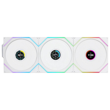 Lian-Li TL120 UNI Wireless LCD 120mm White 3xFans