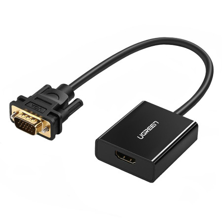 UGREEN HDMI Female to VGA Male with 3.5mm and micro USB Converter
