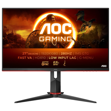 מסך מחשב לגיימינג AOC 27" VA FHD 280Hz 0.5ms