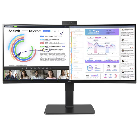 מסך מחשב קעור LG 34" UltraWide IPS WQHD 60Hz 5ms 3800R