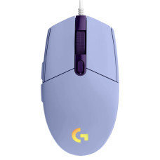 עכבר גיימינג Logitech G203 Lightsync RGB צבע סגול