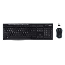 סט מקלדת ועכבר אלחוטי עם רוסית Logitech MK270