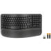 מקלדת ארגונומית אלחוטית Logitech Wave Keys עברית/אנגלית