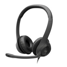 אוזניות קשת חוטיות Logitech H390 USB צבע שחור