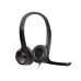 אוזניות קשת חוטיות Logitech H390 USB-A צבע שחור