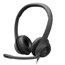 אוזניות קשת חוטיות Logitech H390 USB-A צבע שחור