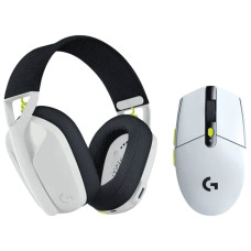 סט אלחוטי לגיימינג - עכבר + אוזניות Logitech G435 SE & G304 SE צבע לבן