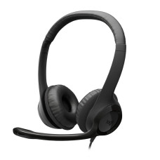 אוזניות קשת חוטיות Logitech H390 USB-C צבע שחור