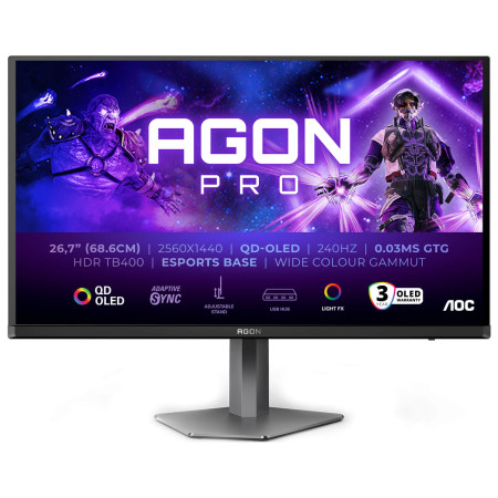 מסך מחשב לגיימינג AOC 26.7" AGON Pro OLED QHD 240Hz 0.03ms