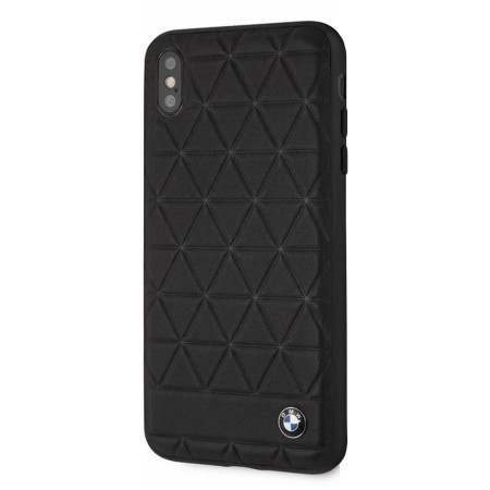 CG Mobile כיסוי קשיח מעור אמיתי לאייפון X/XS בצבע שחור BMW רשמי
