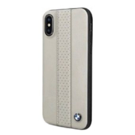 CG Mobile כיסוי מעור אמיתי לאייפון X/XS בצבע אפור-חום BMW רשמי