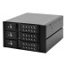 iStarUSA Hot Swap Cage 5.25x2 to 3.5x3 SAS/SATA 6.0 Black