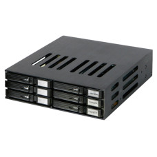 iStarUSA 5.25" to 6x2.5" SATA SAS 6 Gbps HDD SSD Hot-swap Rack