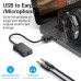 Vention CDYB0 USB-A to 3.5 Headphones + Mic Adapter