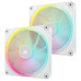 Corsair iCUE LINK LX140 RGB 140mm PWM 2x Fans Starter Kit - White