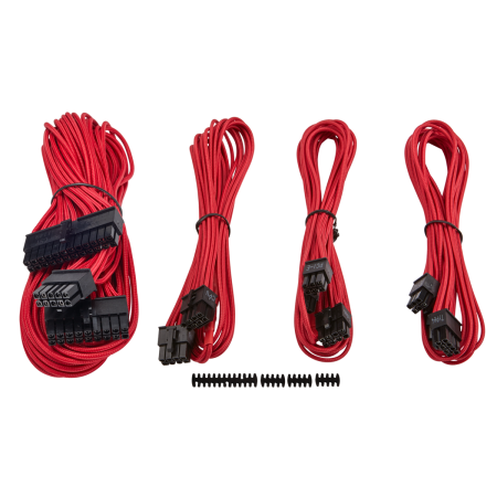 Corsair Premium Individually Sleeved PSU Cable Kit Starter Package Type 4 (Generation 3) - Red