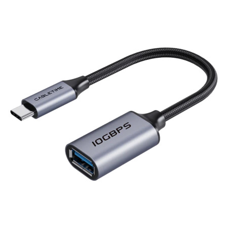 CABLETIME USB-C (M) to USB-A (F) USB3.2 10Gbps 0.15m Adapter