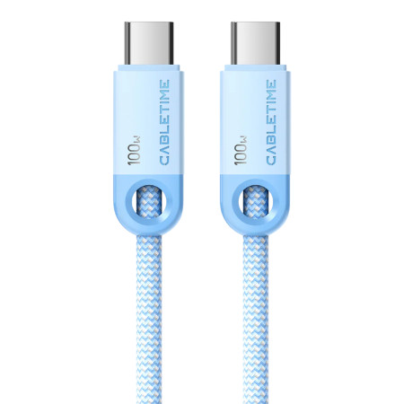 CABLETIME USB-C 100W Charging Cable 2m - Blue
