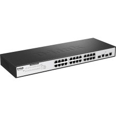 Switch 24 Port 10/100, 2 Gigabit uplink ports, unmanaged, Metal