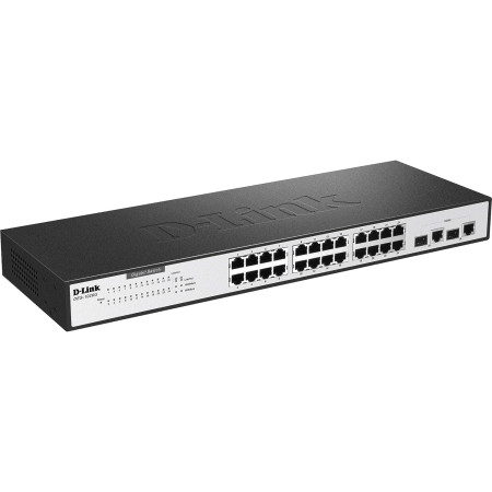Switch 24 Port 10/100, 2 Gigabit uplink ports, unmanaged, Metal