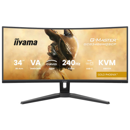 מסך מחשב קעור לגיימינג IIYAMA 34" G-Master VA UWQHD 240Hz 0.4ms 1500R