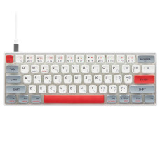מקלדת גיימינג מכאנית SKYLOONG GK61 White-Grey-Red עברית/אנגלית