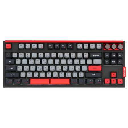 מקלדת גיימינג מכאנית SKYLOONG GK87 Black-Grey-Red עברית/אנגלית