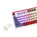 מקלדת גיימינג מכאנית SKYLOONG GK87 White-Grey-Red עברית/אנגלית