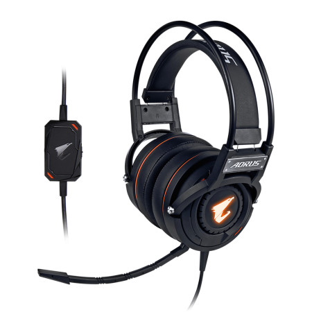 אוזניות קשת חוטיות לגיימינג עם מיקרופון מובנה Gigabyte AORUS H5