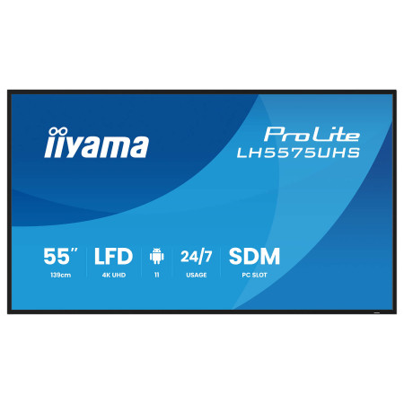 מסך שילוט דיגיטלי IIYAMA 55” ProLite IPS 4K Android 24/7
