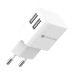 מטען קיר Miracase USB-A x2 2.4A White