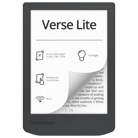 ספר אלקטרוני PocketBook 6" Verse Lite צבע אפור כהה