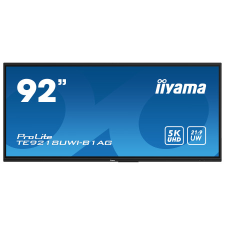 מסך מגע אינטראקטיבי IIYAMA 92" ProLite VA 5K PureTouch-IR+ 50pt Touch 21:9