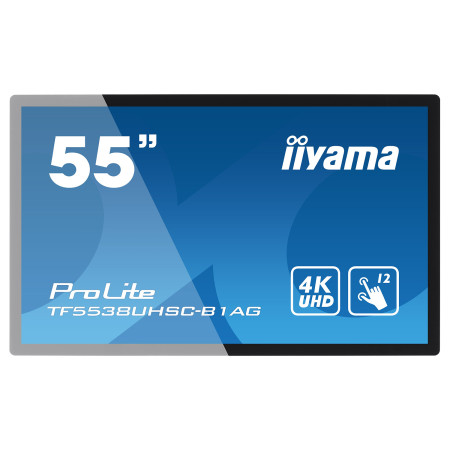 מסך מגע IIYAMA 55" ProLite IPS 4K UHD PCAP 12pt Touch Open Frame