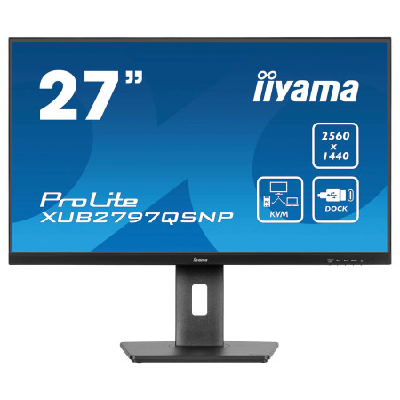 IIYAMA 27" ProLite WQHD 100Hz 1ms USB-C/96W/KVM/Lan IPS Monitor